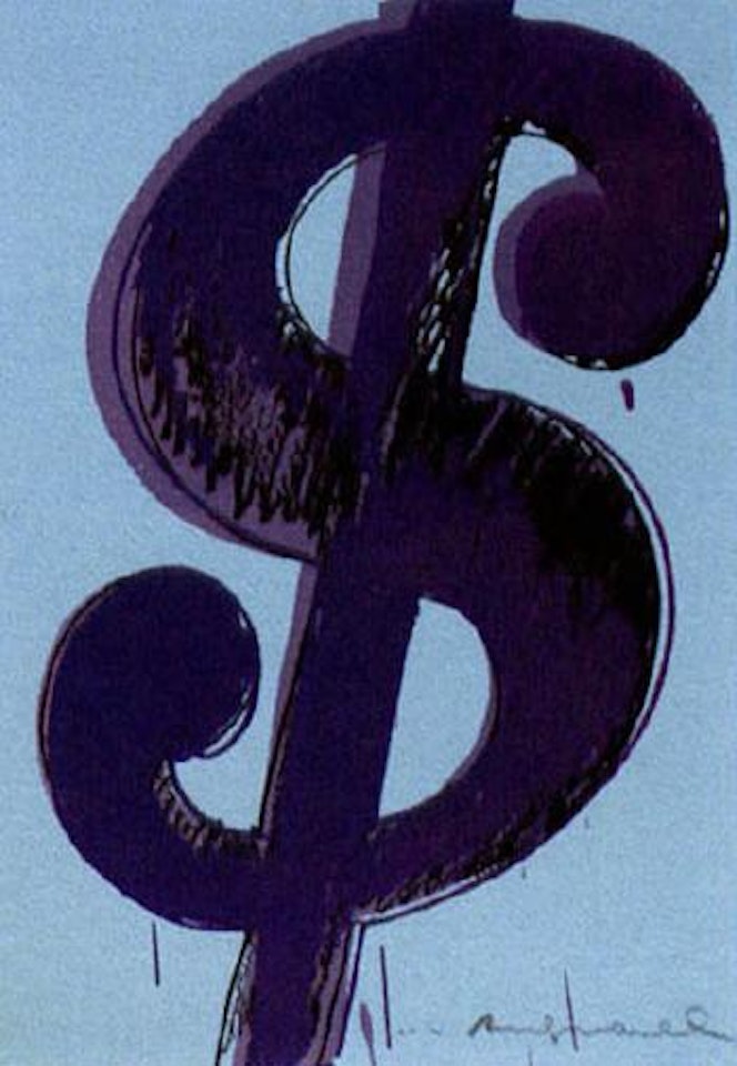 Dollar sign by Andy Warhol