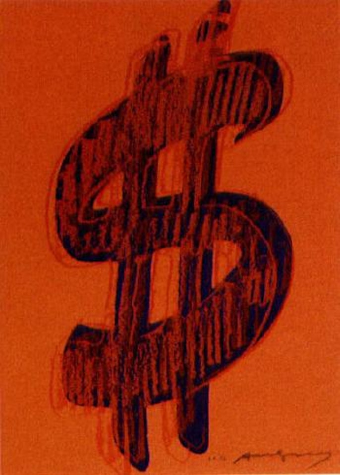 Dollar sign by Andy Warhol