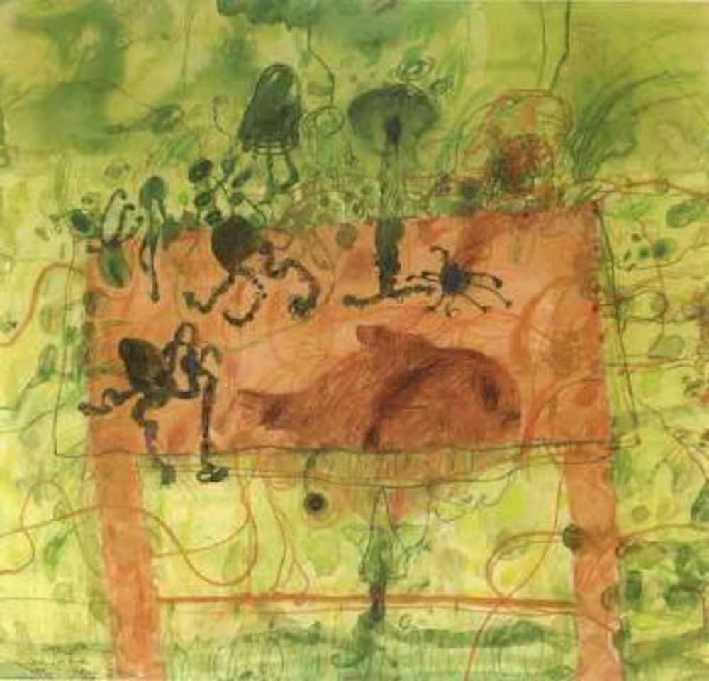 Improvisation on still life by the sea by John Olsen