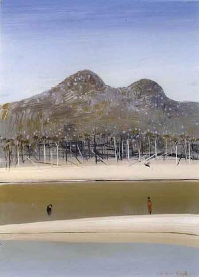 Shoalhaven with figure and black swan by Arthur Merric Bloomfield Boyd