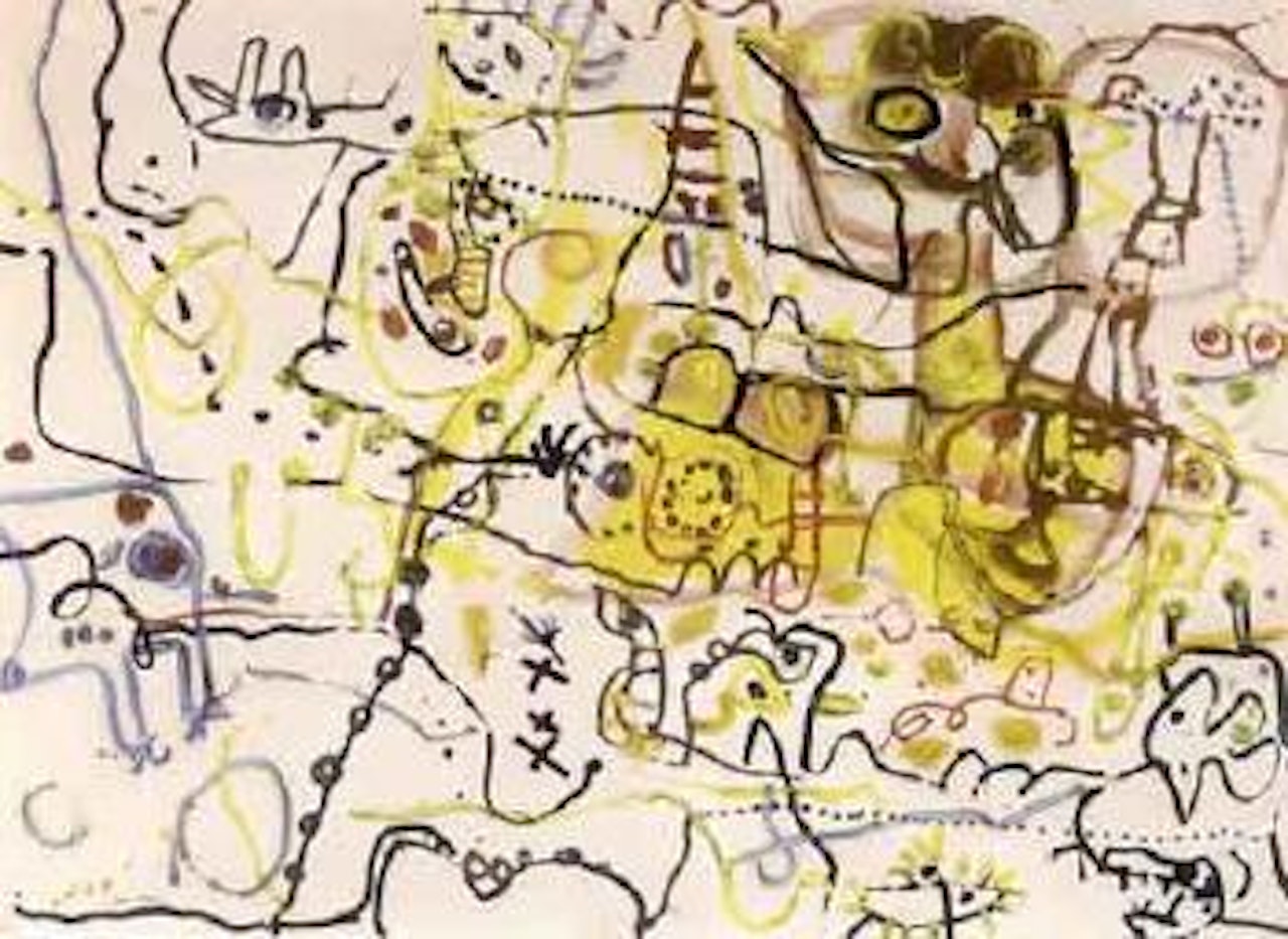 Walking down Victoria Street 1963 by John Olsen