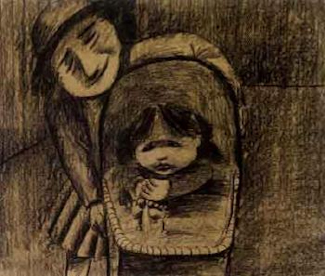 Nanny and child by Charles Blackman