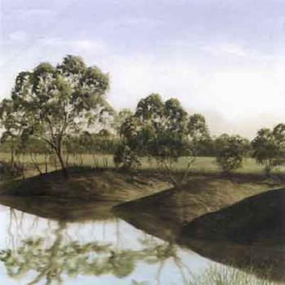 Riverbank reflection by Lin Onus