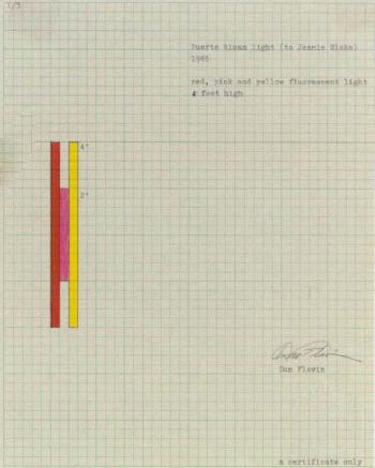 Puerto Rican light - to Jeanie Blake by Dan Flavin