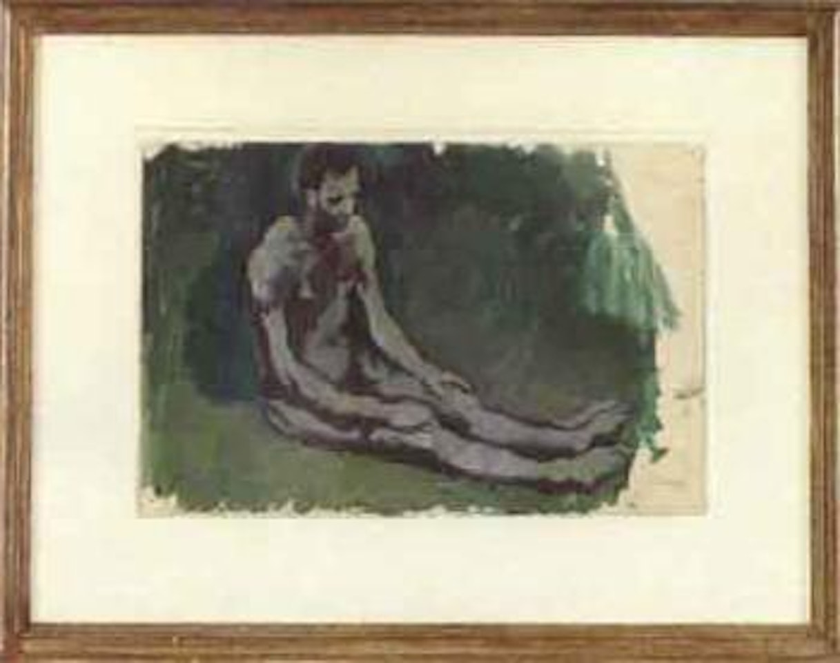 Seated male nude by Pavel Tchelitchew