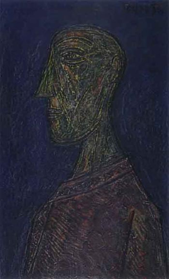 Portrait of a man by Francis Newton Souza