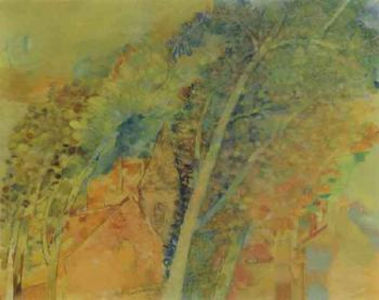 Yellow landscape by Sakti Burman