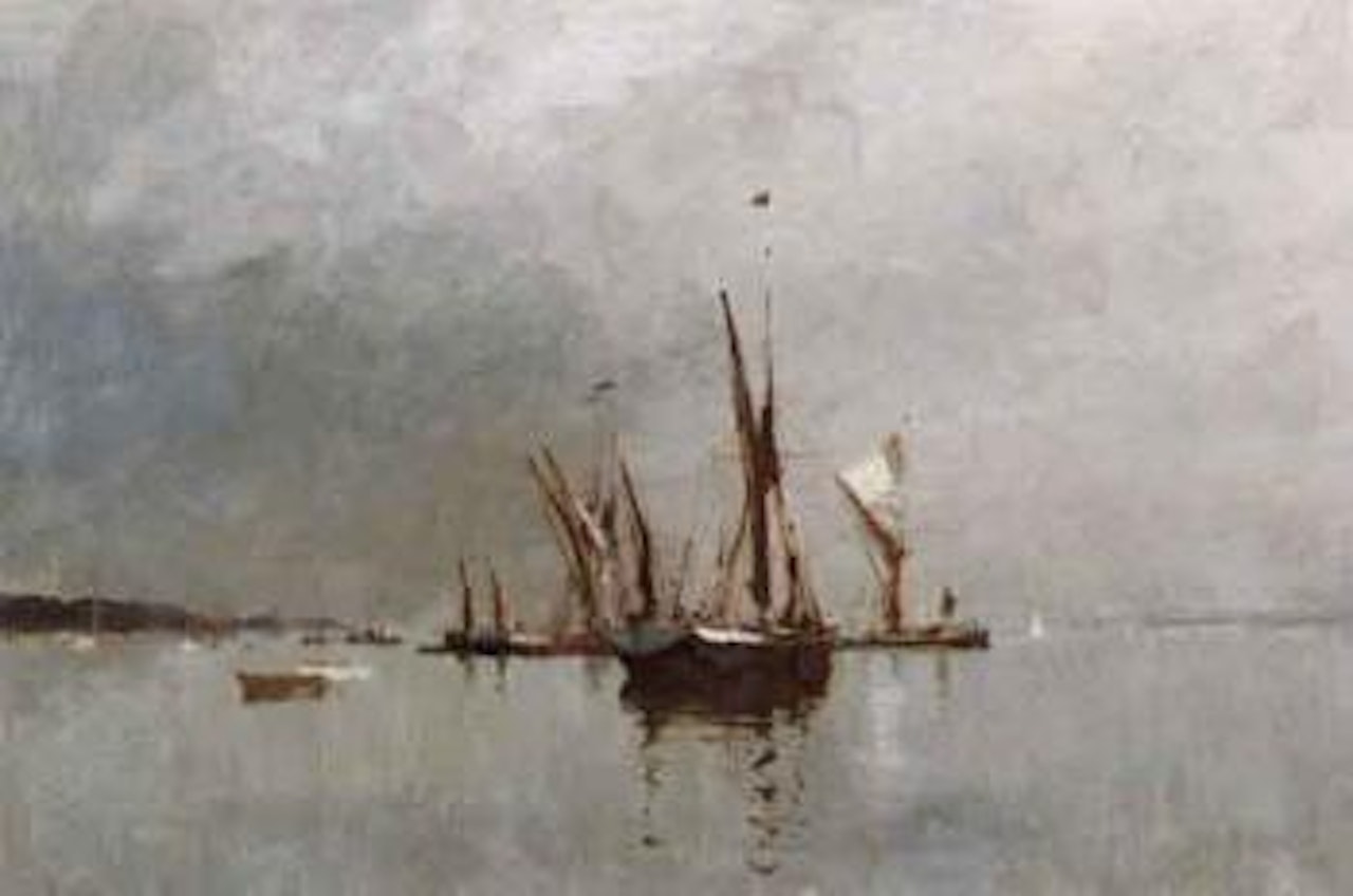 Thames barges by Edward Seago