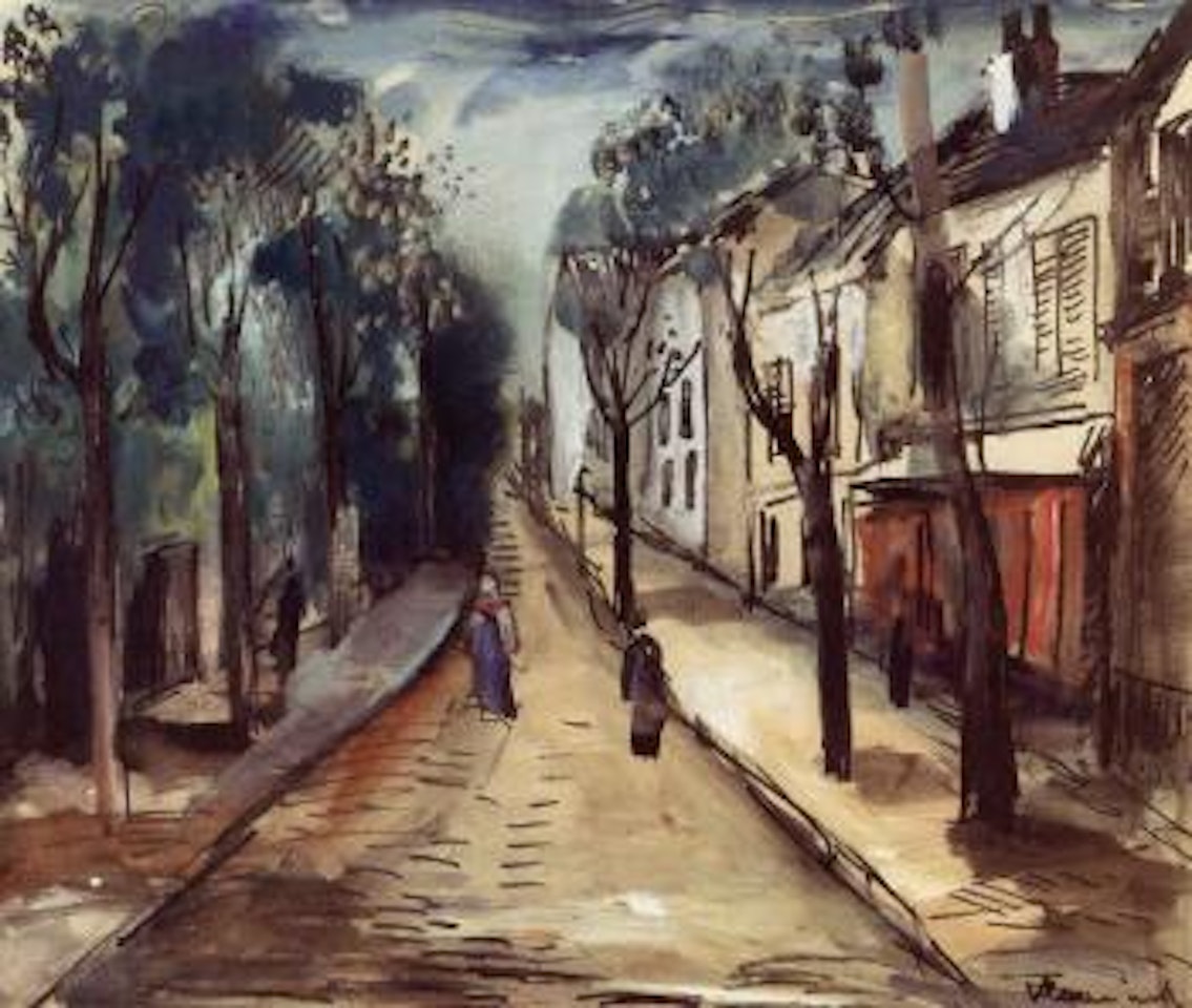 Scene de village by Maurice de Vlaminck