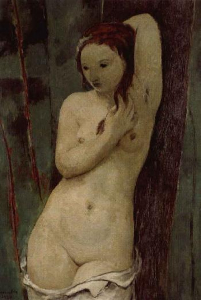 Jeune fille sous-bois by Jean Souverbie