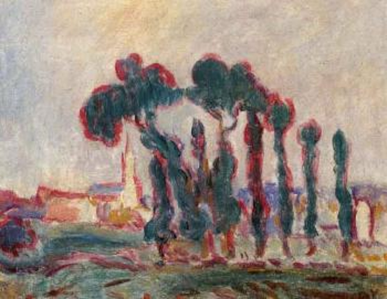 Eglise dans les arbres en Normandie by Louis Valtat