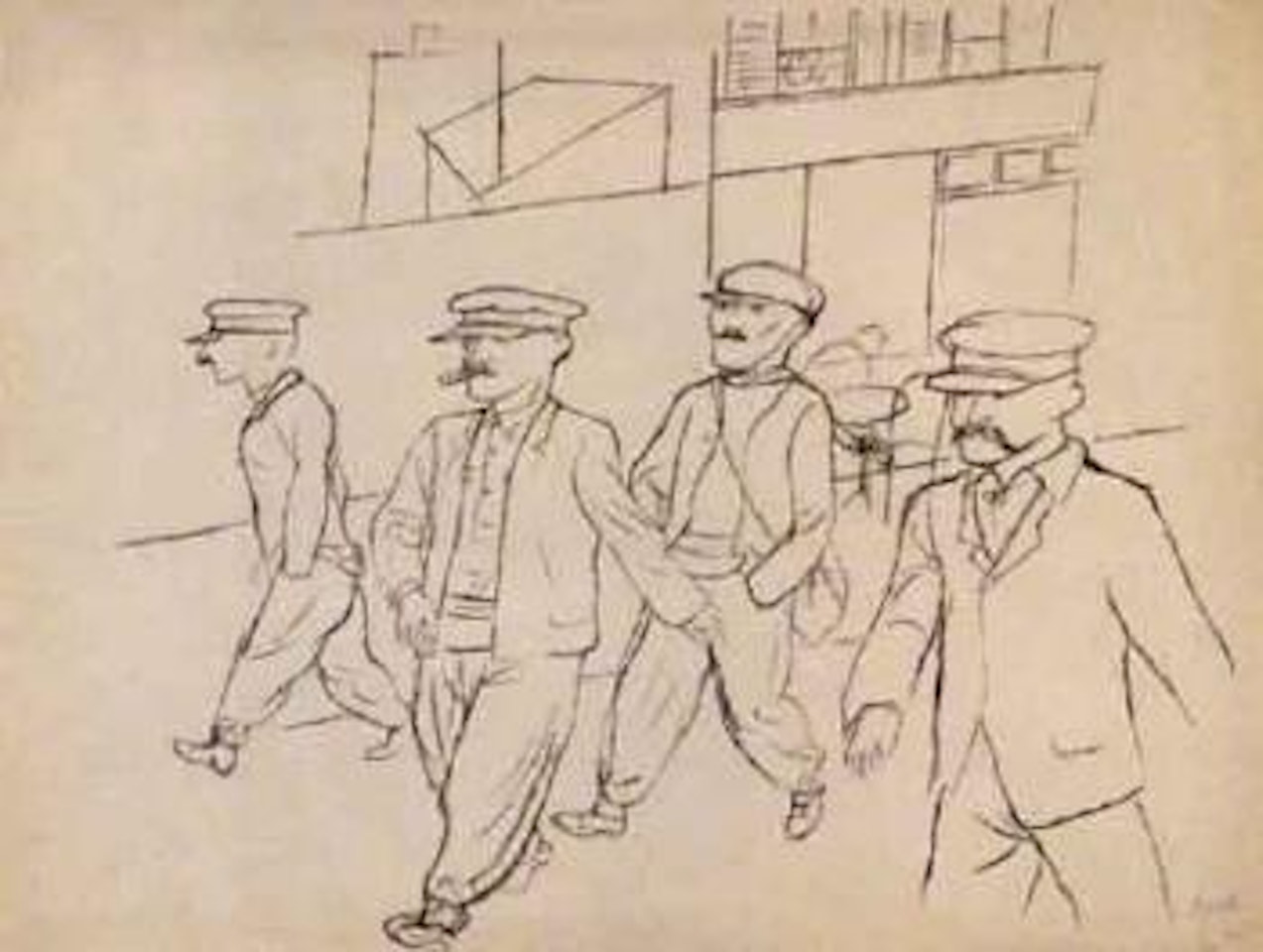 Workers, Paris by George Grosz