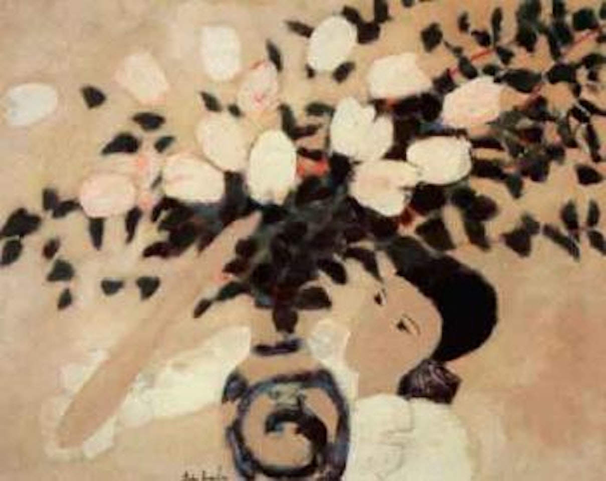 Chantal au bouquet blanc by André Brasilier