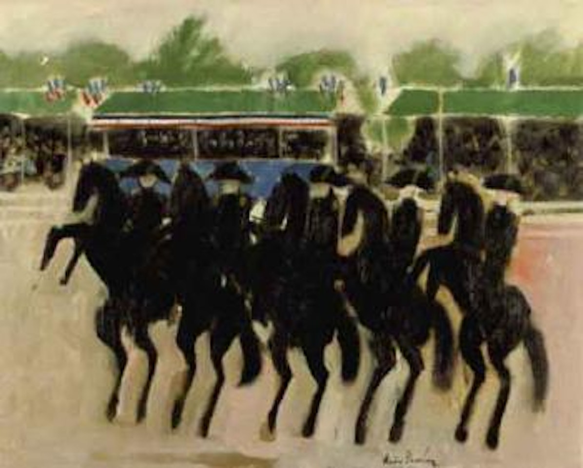 Le cadre noir saluant, Saumur by André Brasilier