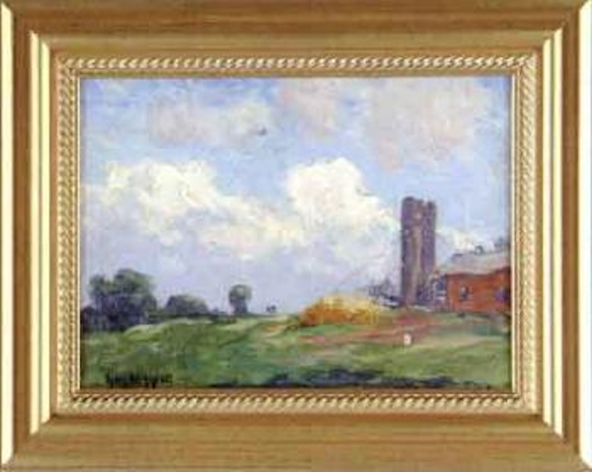 Landscape with farm house by Guy Carleton Wiggins