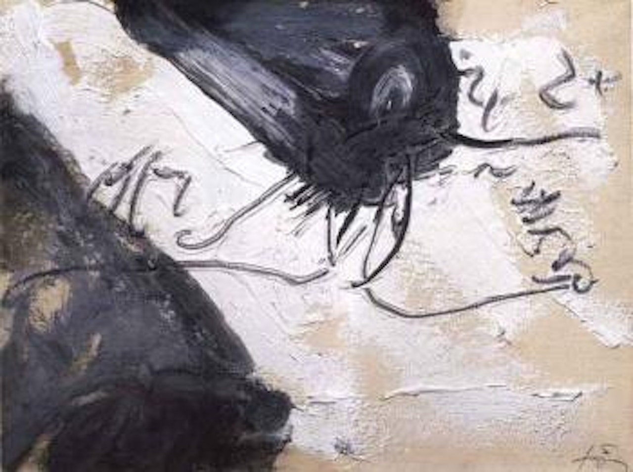 White and grey by Antoni Tapies