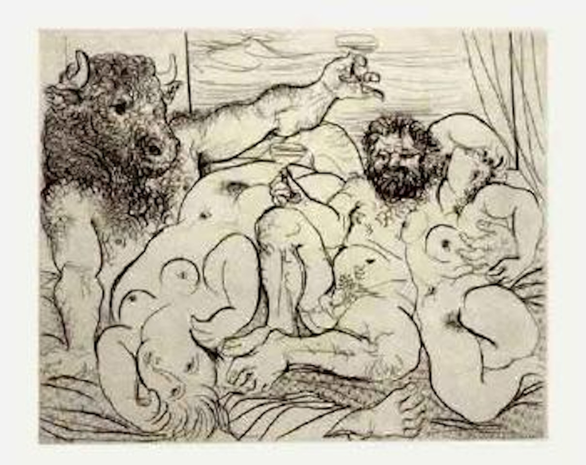 Scene bacchique au minotaure by Pablo Picasso