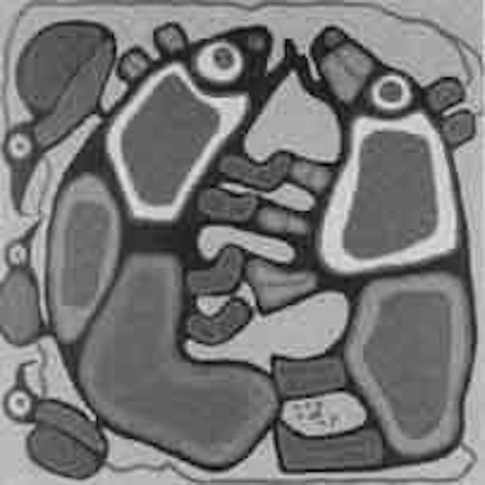 Frolicking astral images by Norval Morrisseau