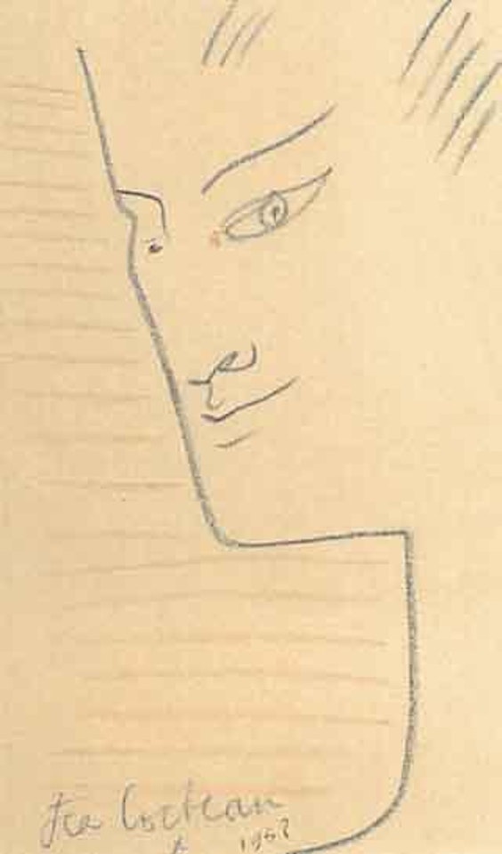 Portrait of a man by Jean Cocteau