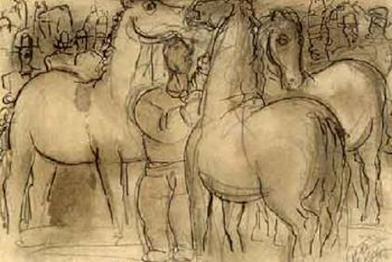 Horse fair by Leo Gestel