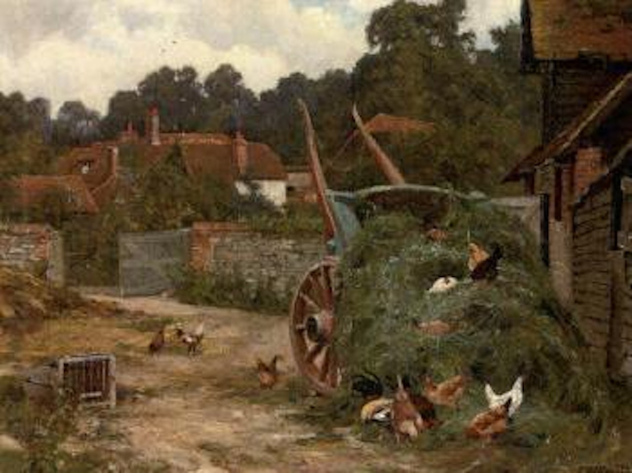 Farmyard by Edward Wilkins Waite