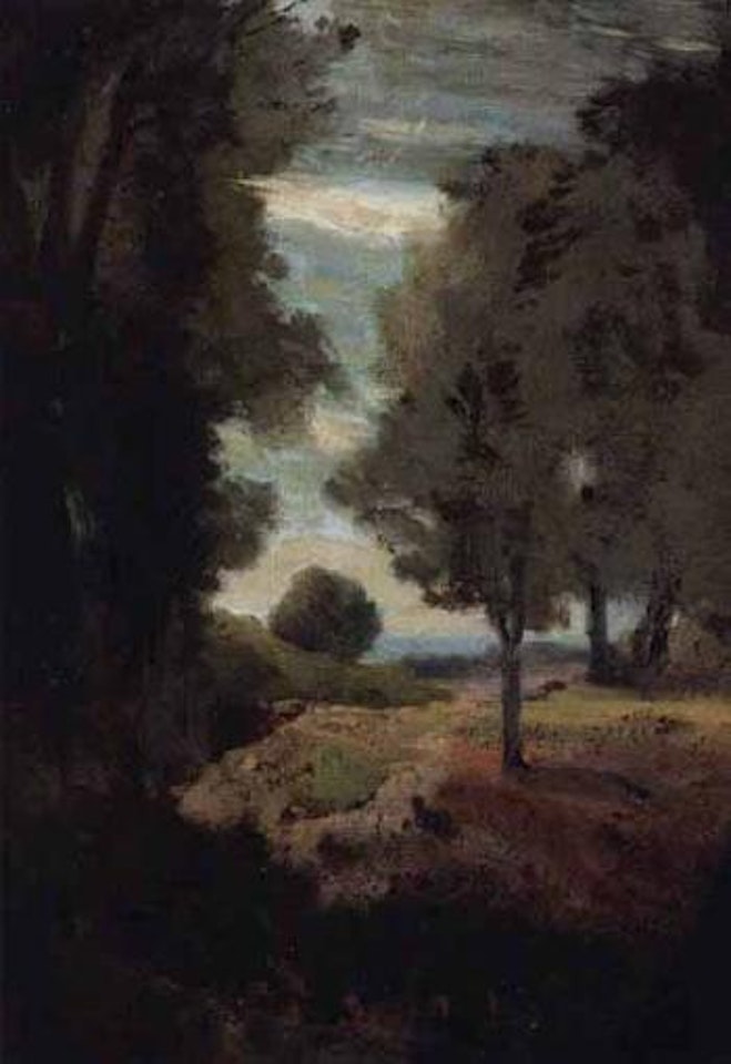 Landscape by the sea by Henri Harpignies