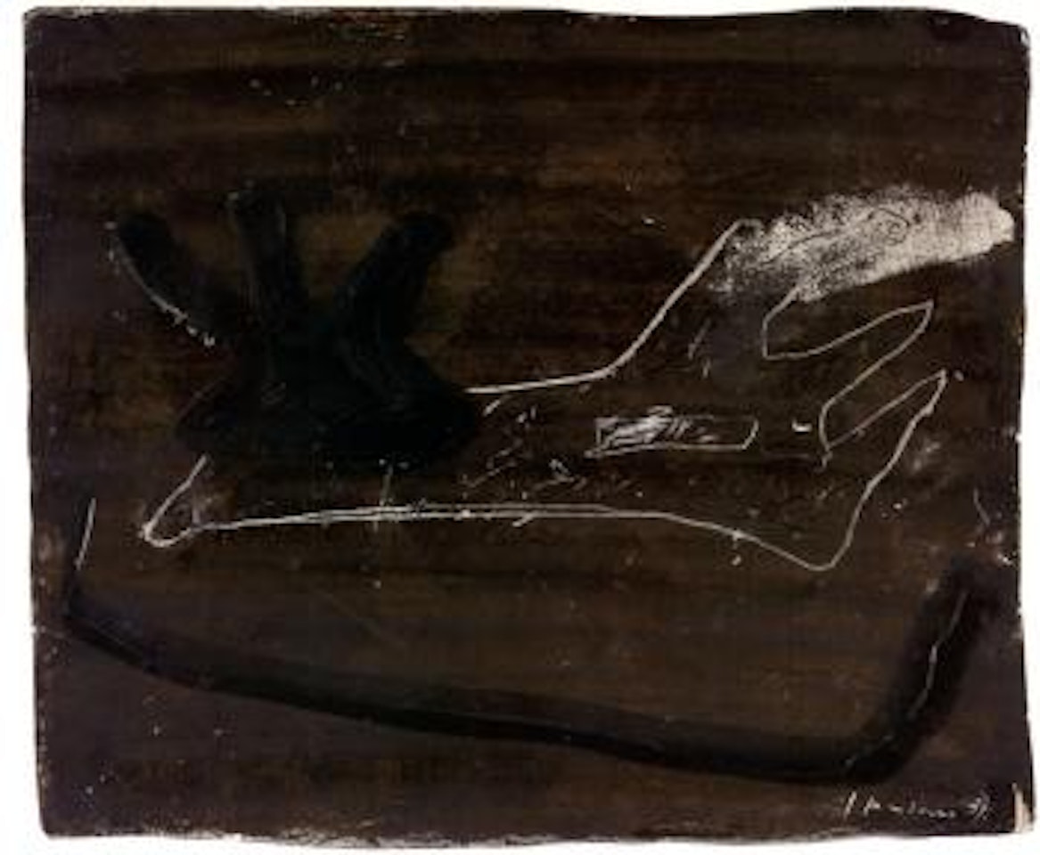 Engraved board by Lucio Fontana