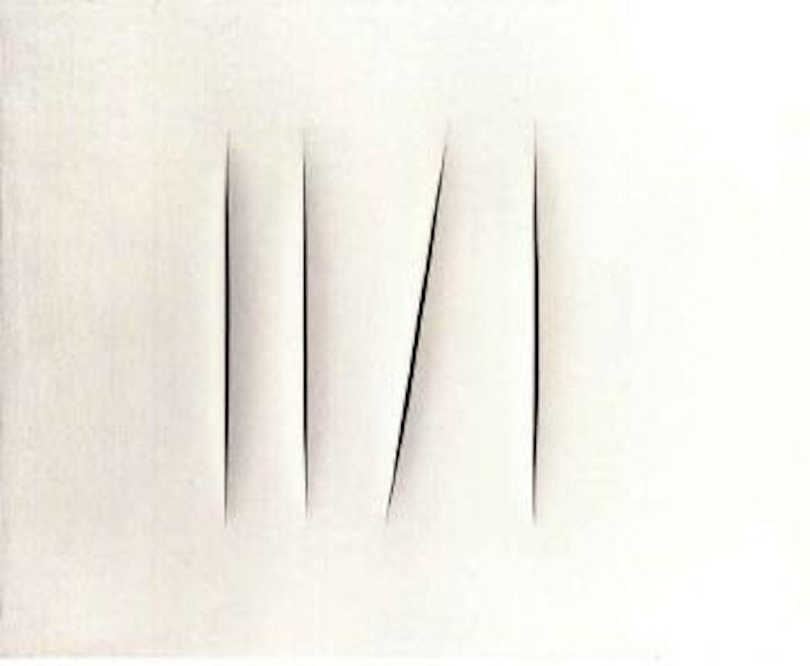 Spatial concept, waiting by Lucio Fontana