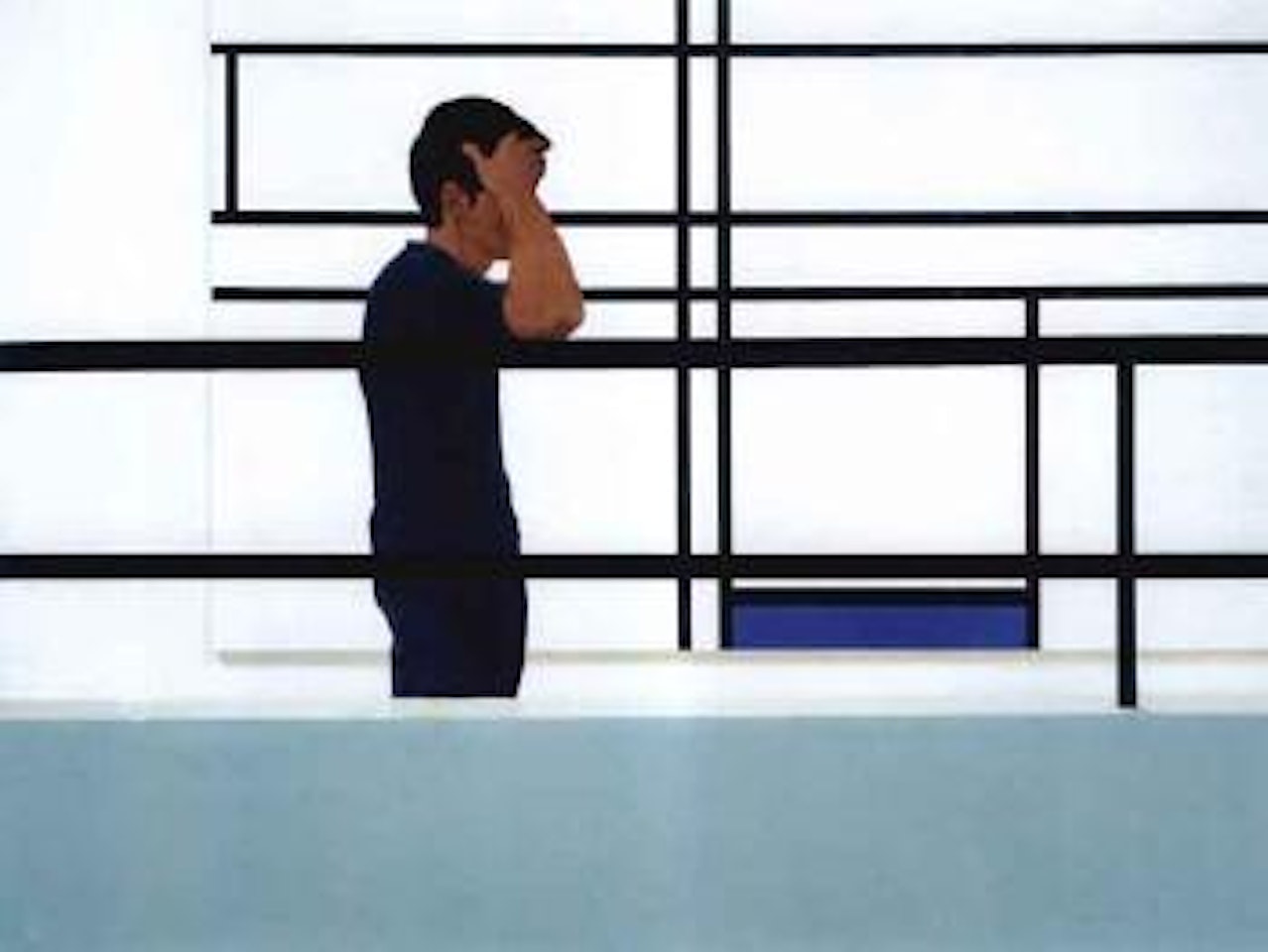 Mondrian, blue and white by Tim Eitel