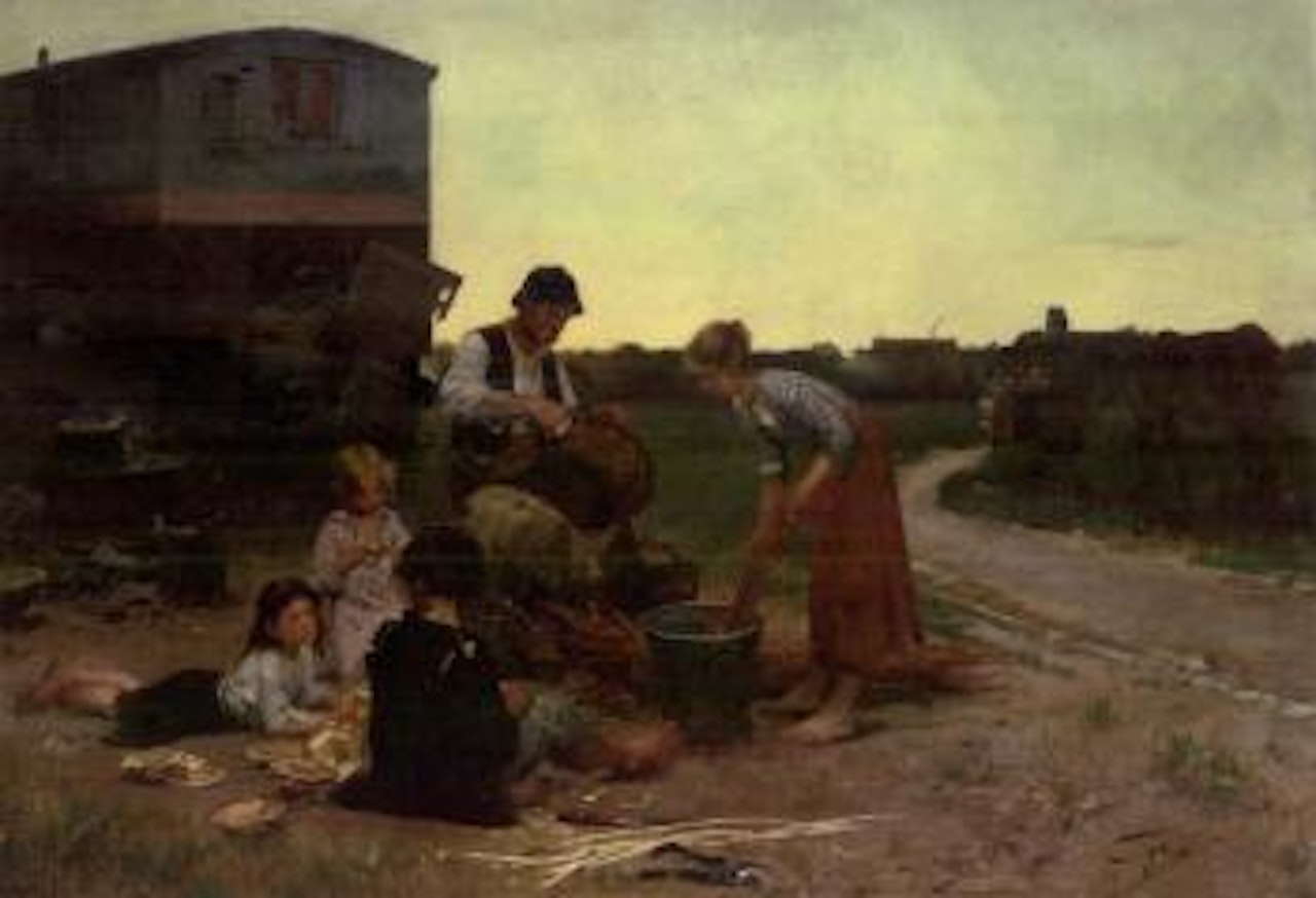 Family of basket weavers by Henry Jules Jean Geoffroy