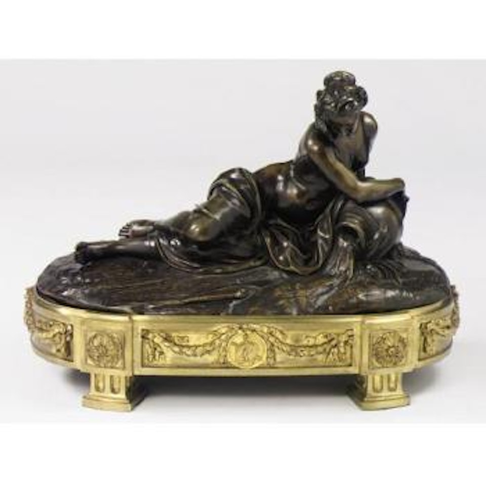 Reclining female nude by French School