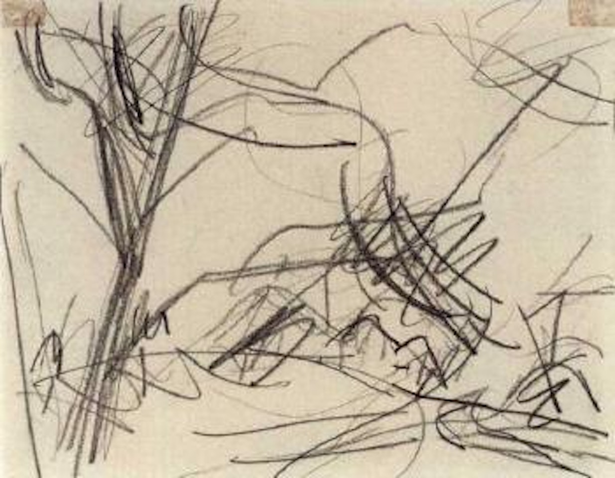 Study from Primrose Hill by Frank Auerbach