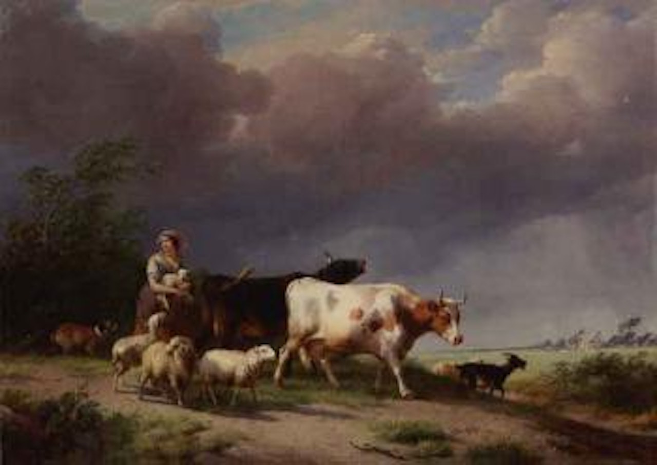 Approaching storm by Eugène Joseph Verboeckhoven