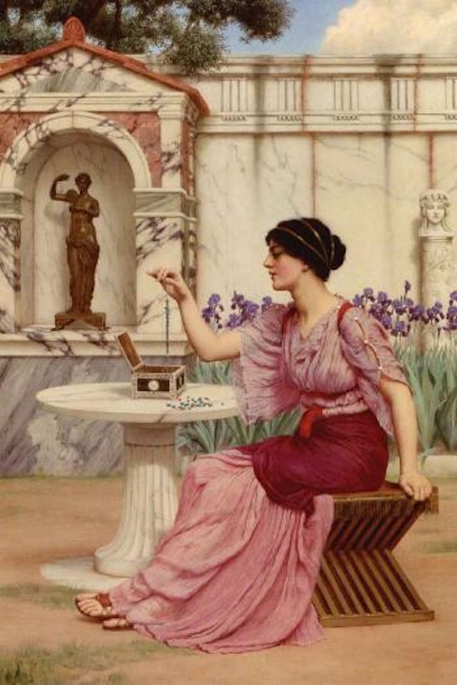 Threading beads by JOHN WILLIAM GODWARD, R.B.A.