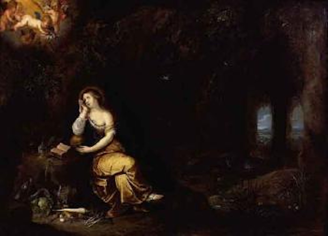 May Magdalene in landscape by Pieter van Avont by Jan Brueghel the Younger