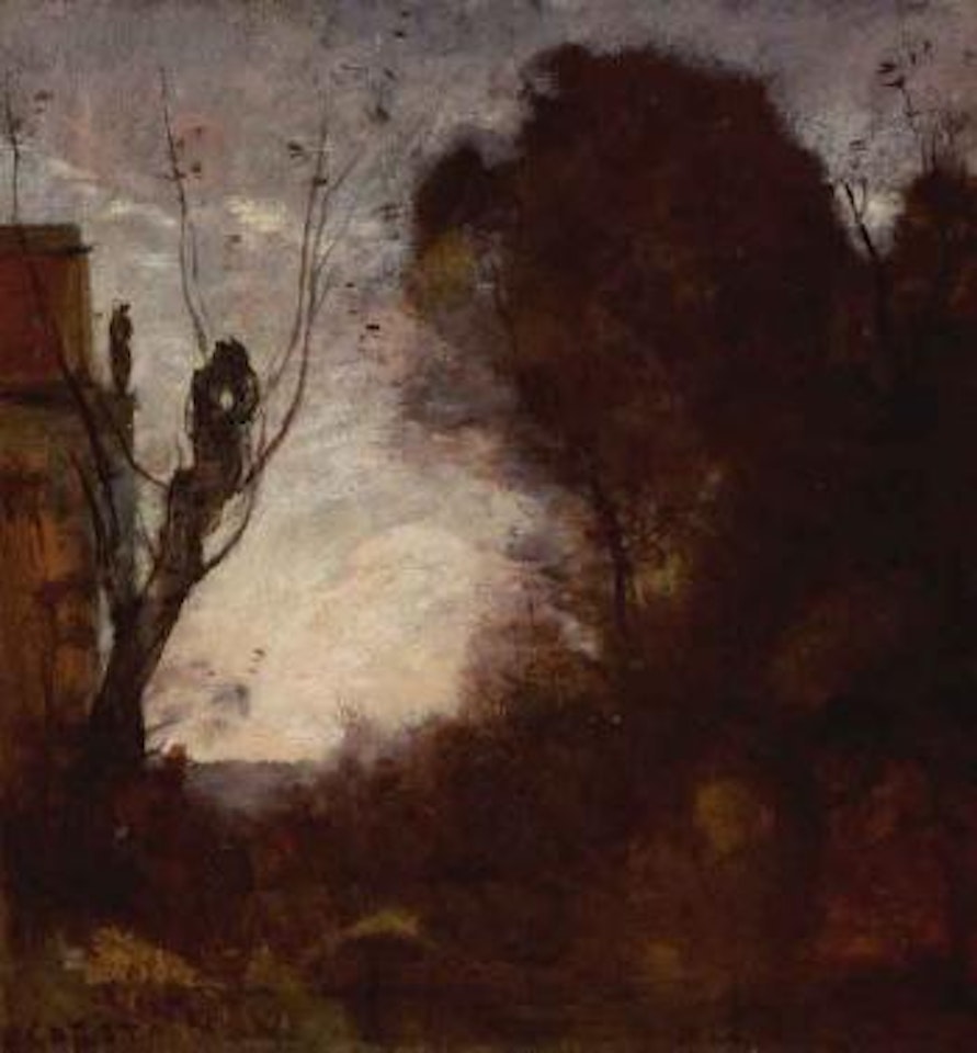 Souvenir d'une villa italienne, effet du soir by Jean Baptiste Camille Corot
