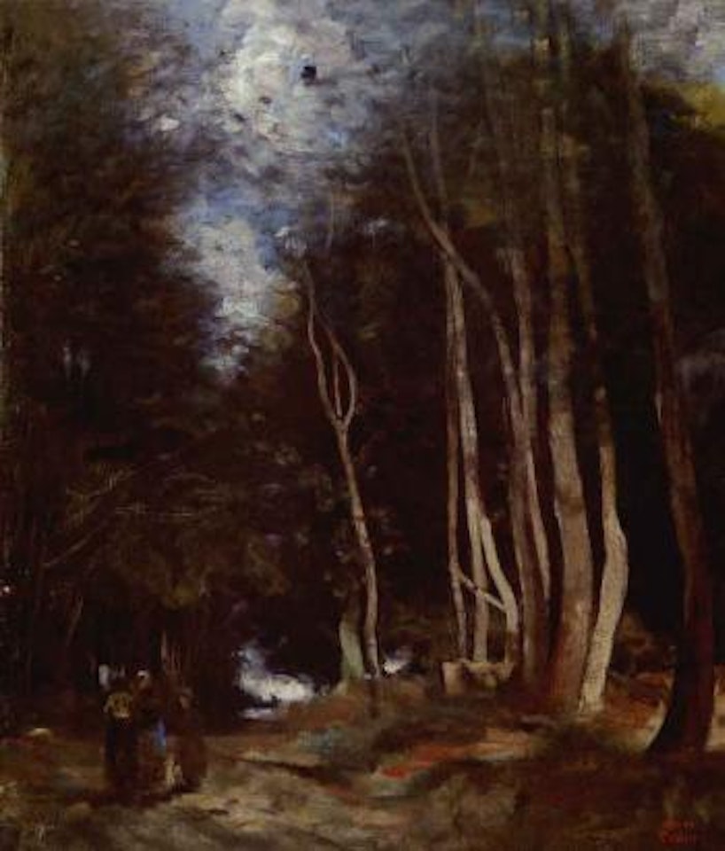 Ville d'Avray, allee dans les bois by Jean Baptiste Camille Corot