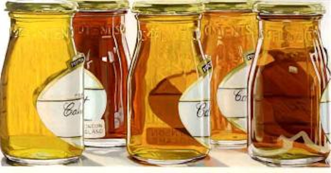 Five calves foot jellies by Janet Fish