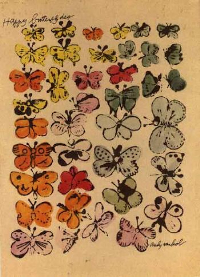 Happy butterfly day by Andy Warhol