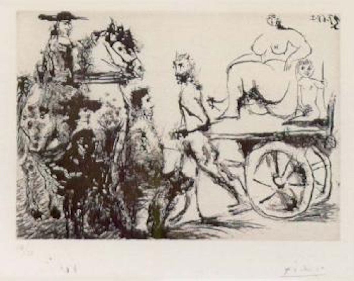 Don Quichotte, sancho et un mousquetaire by Pablo Picasso