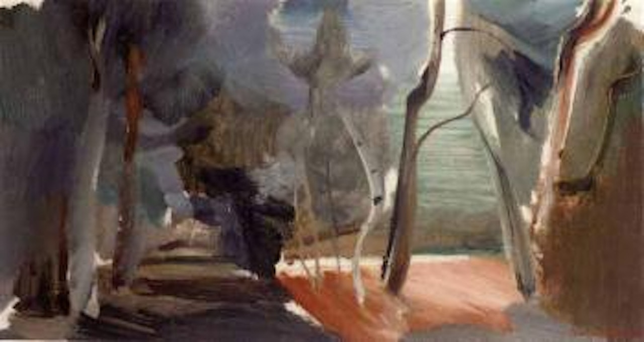 Wooded landscape near Greenleaves by Ivon Hitchens