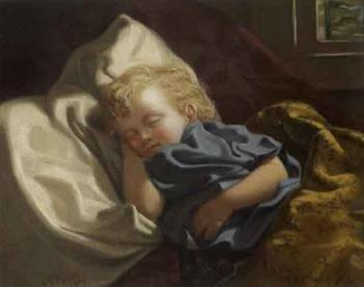Sleeping angel by John George Brown