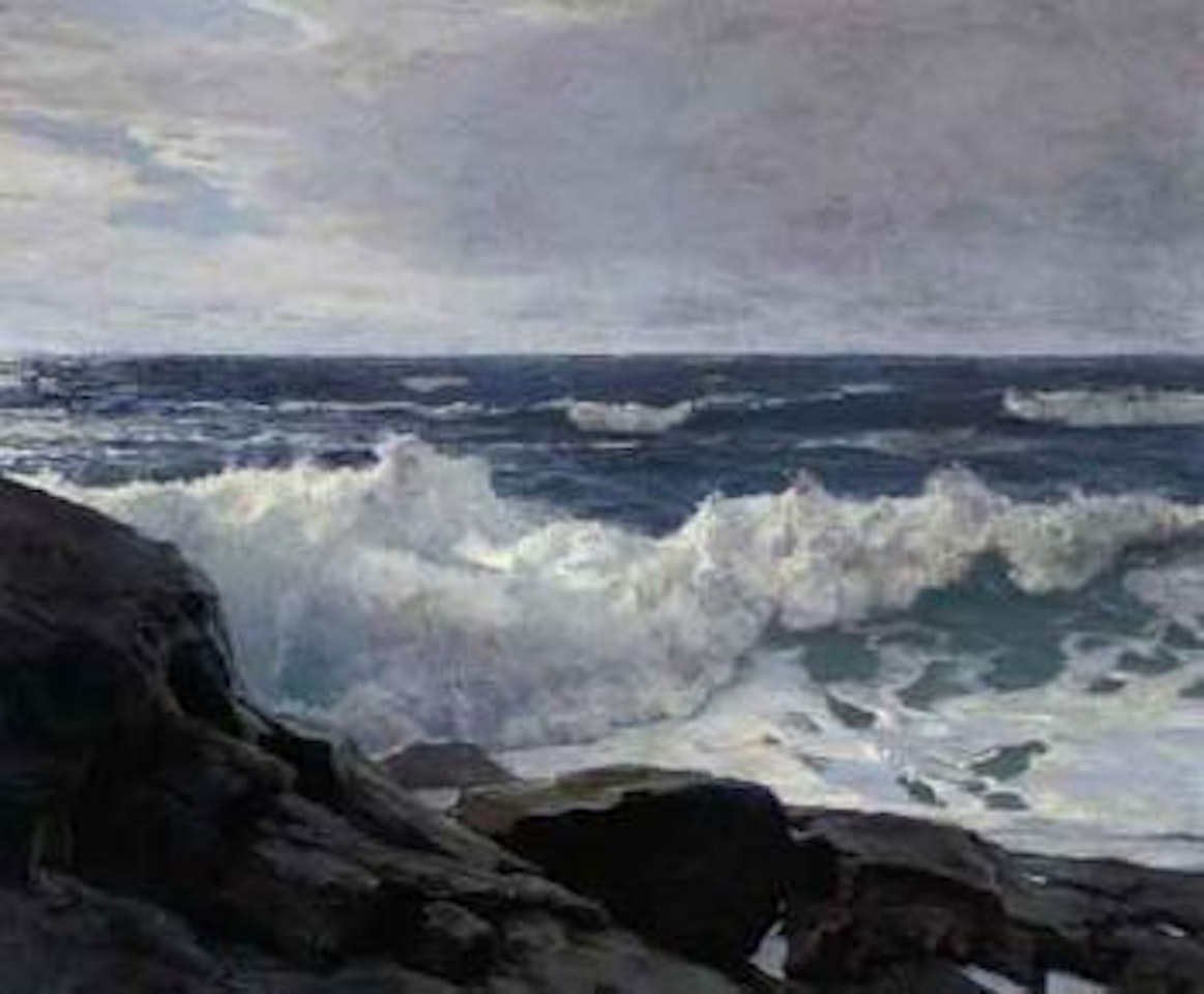 Surf on a rocky coast by Frederick Judd Waugh