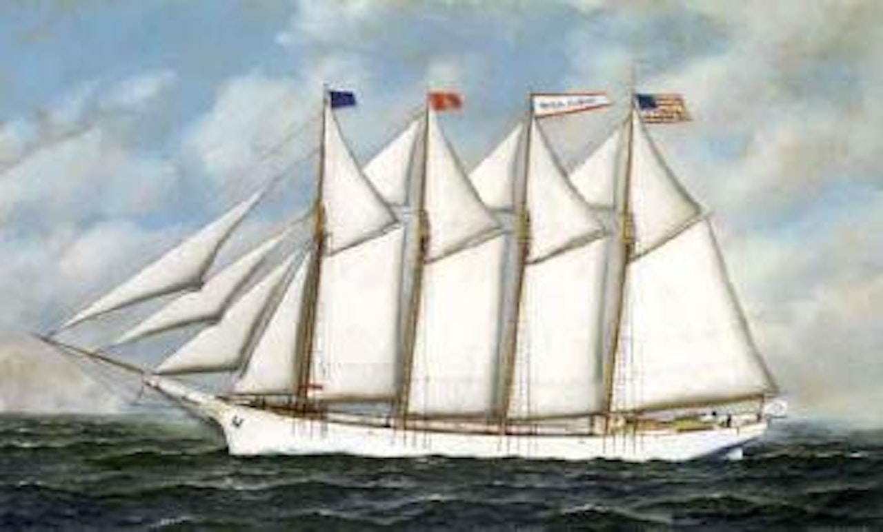 Schooner Marie Gilbert by Antonio Jacobsen