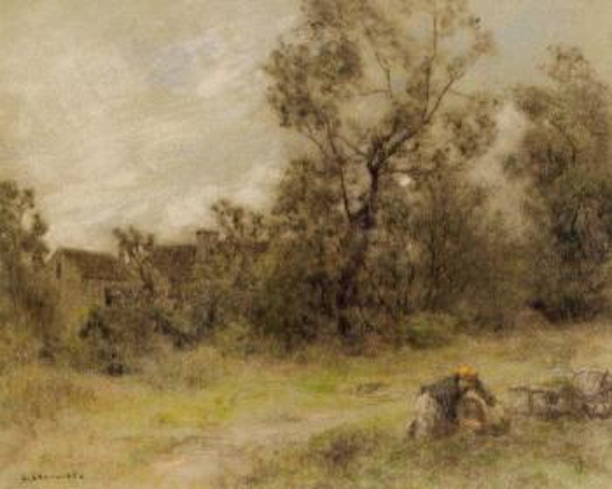 La coupeuse d'herbes by Léon Augustin Lhermitte