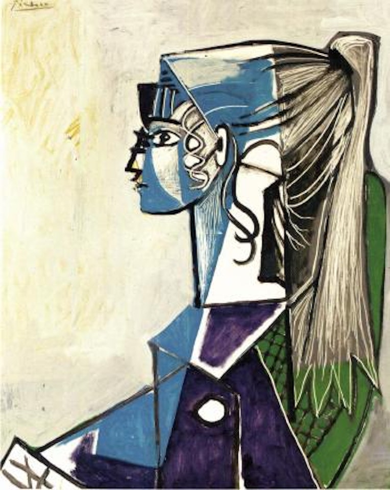 Sylvette au fauteuil vert by Pablo Picasso