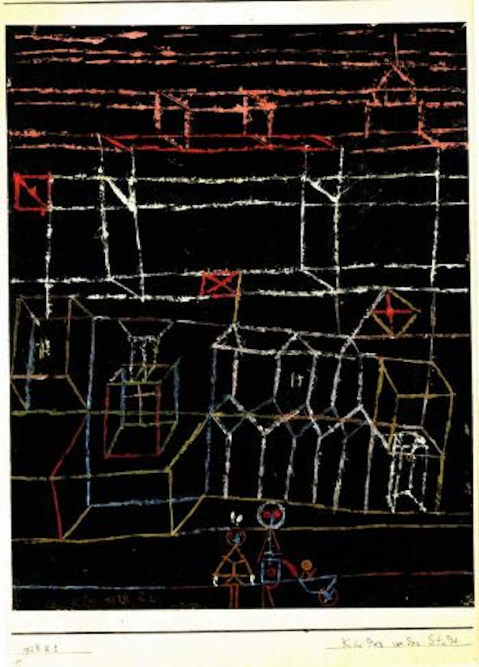 Kinder vor der Stadt - Children on the outskirts of a town by Paul Klee