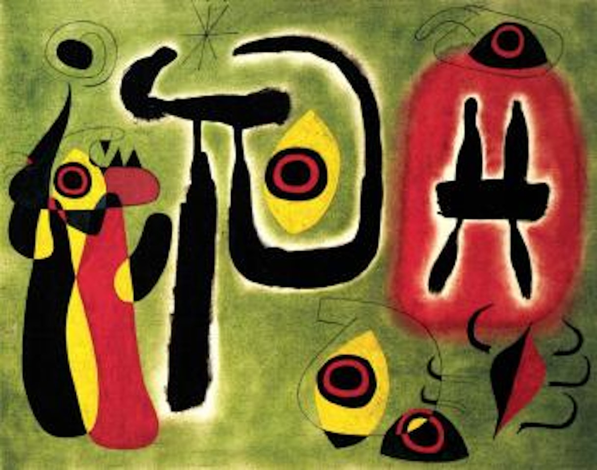 Le soleil rouge ronge l'araignee by Joan Miró