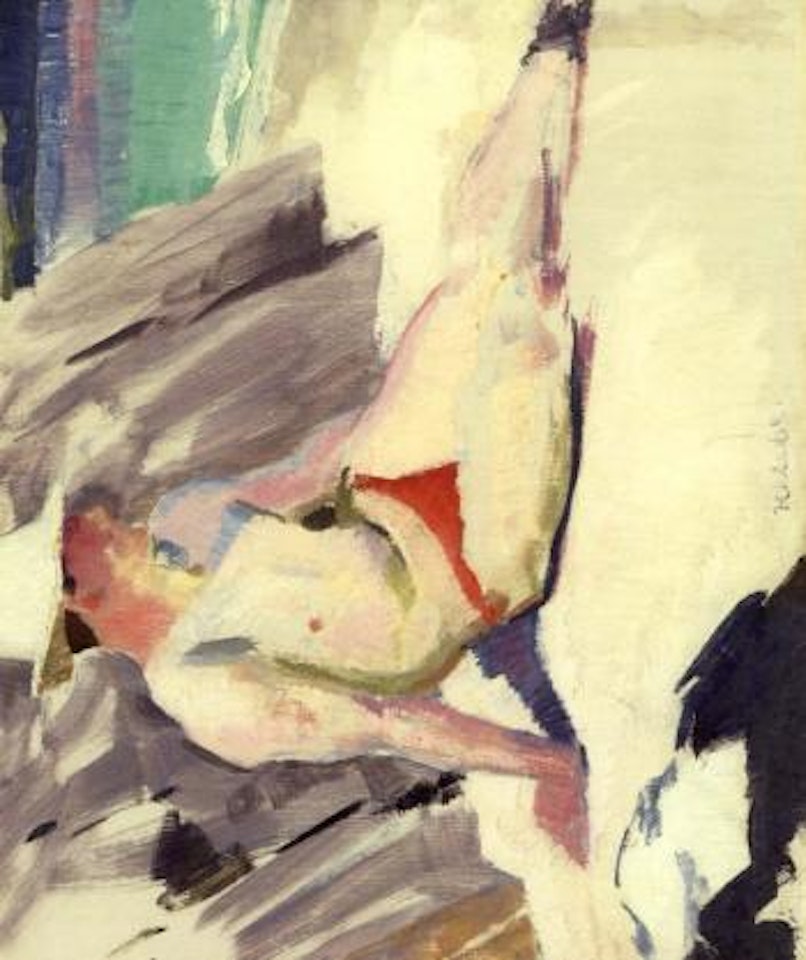 Charles Oliver on the beach by Francis Campbell Boileau Cadell