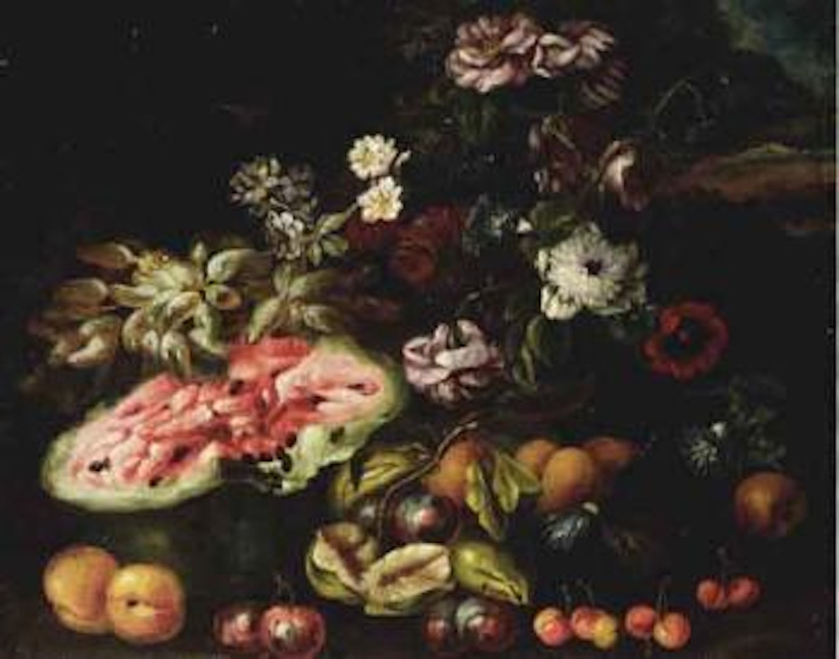 Still life of fruit by Abraham Brueghel